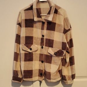 Super soft plaid flannel jacket